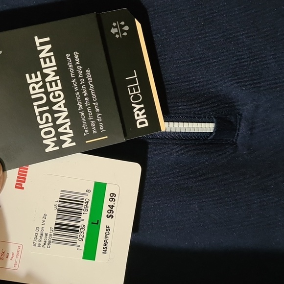 Puma Quarter Zip - Navy Blue - Picture 3 of 4